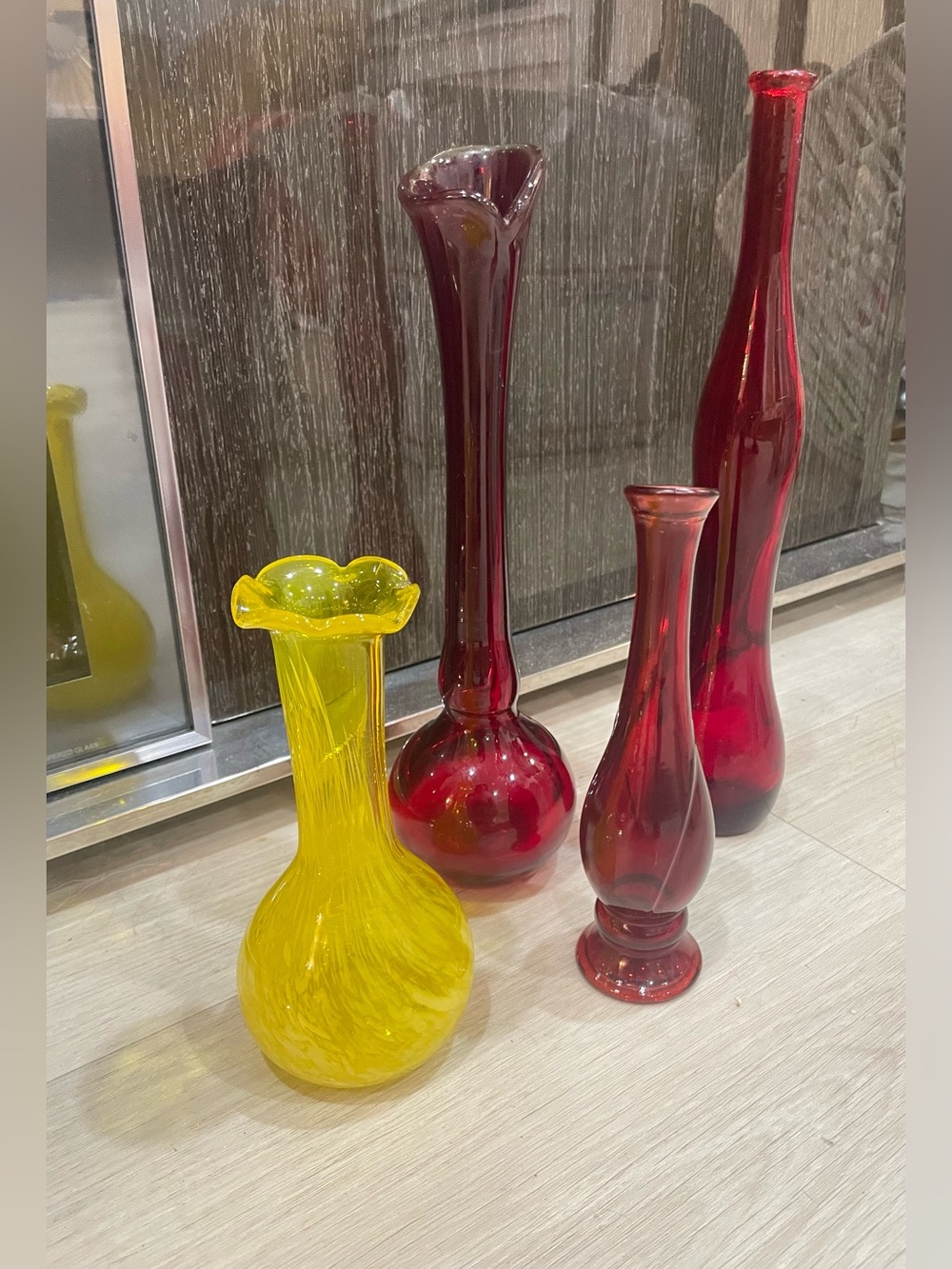 Vintage glass vase set